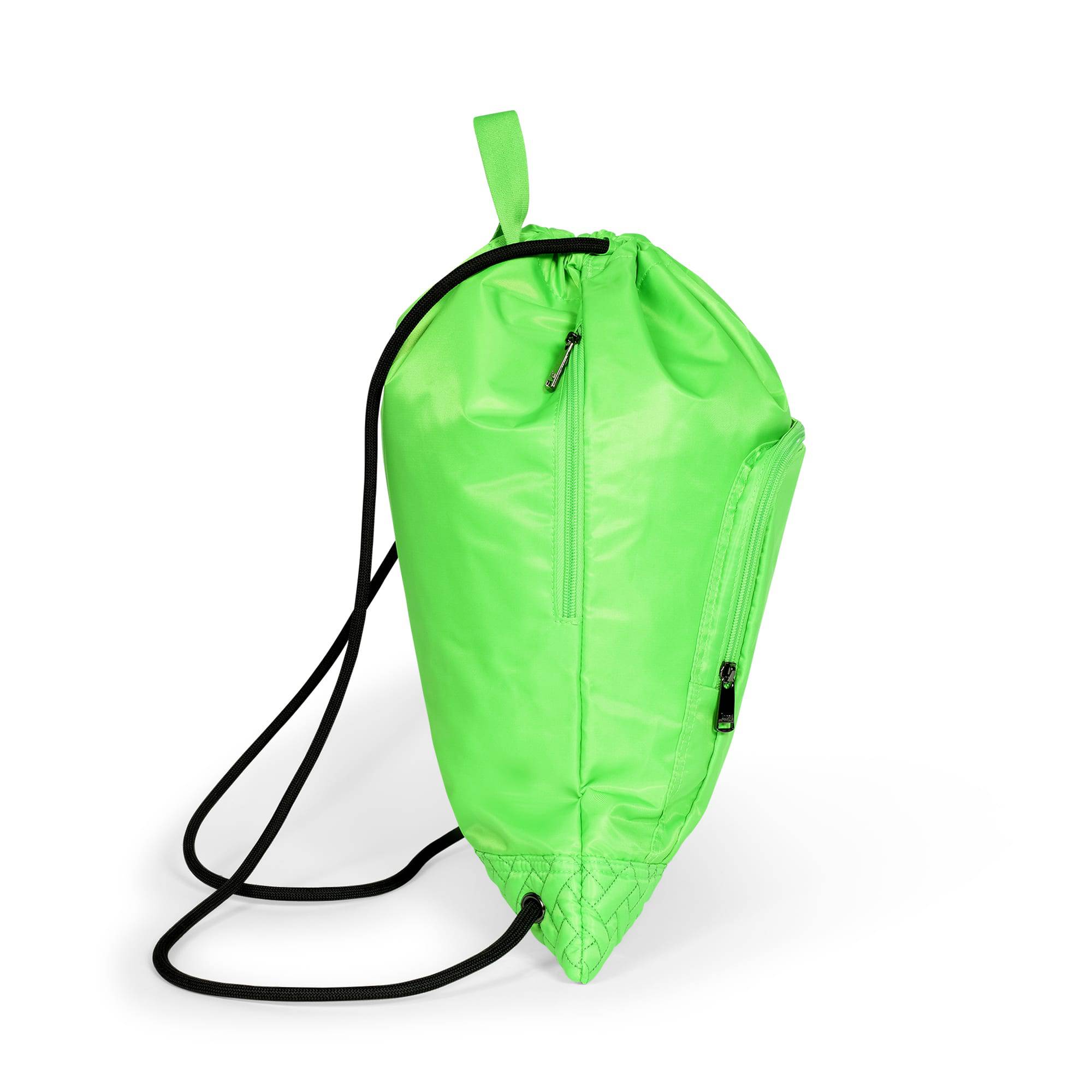 Jumping Jack Drawstring Backpack - LIME GREEN - JumpingJack_LimeGreen_03